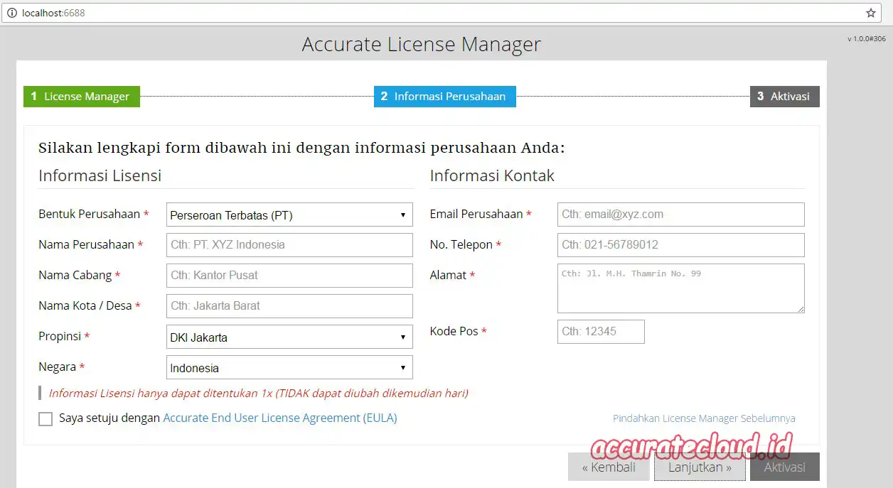 cara memindahkan accurate lisence manager step 2