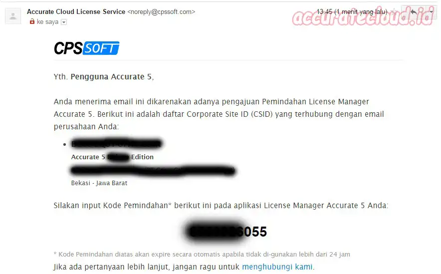 cara memindahkan accurate lisence manager step 5