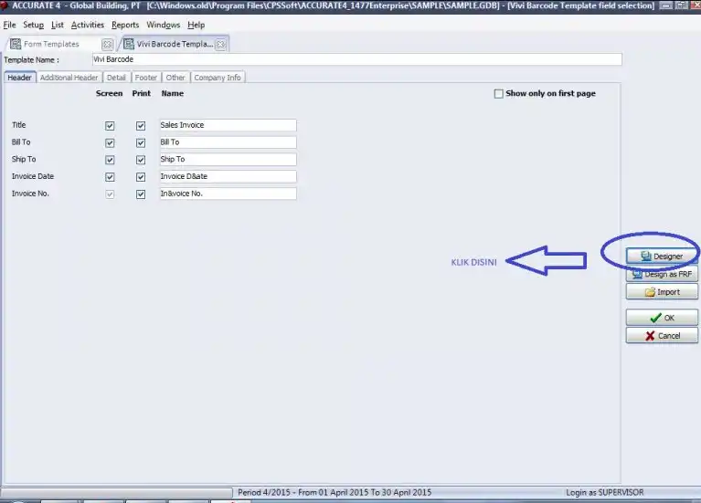 Menampilkan Barcode Invoice Number Di Preview Sales Invoice